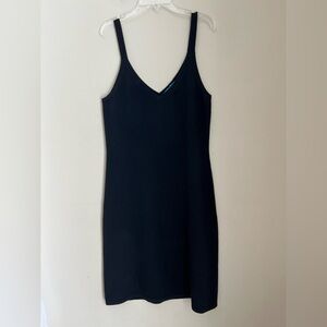White + Warren 100% Cashmere Slip Tank Dress Women’s L Black Knee Length Luxury